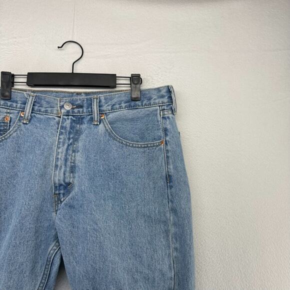 Levis Jeans Men's 33x30 Blue Denim 505 Red Tab Straight Leg Light Cowboy Rancher - Picture 3 of 8